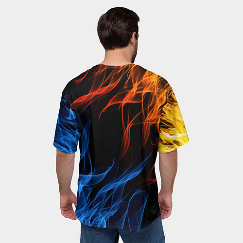 Мужская футболка оверсайз PORTAL / 3D-принт – фото 4