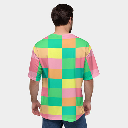 Мужская футболка оверсайз Кубик Рубика / 3D-принт – фото 4