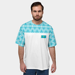 Футболка оверсайз мужская Казахстан Форма, цвет: 3D-принт — фото 2