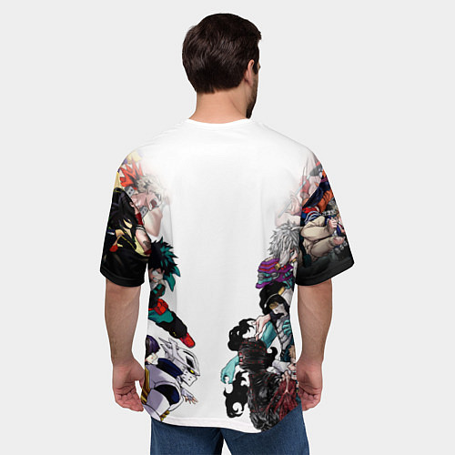 Мужская футболка оверсайз My Hero Academia противостояние / 3D-принт – фото 4