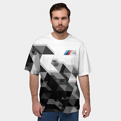 Футболка оверсайз мужская BMW, цвет: 3D-принт — фото 2