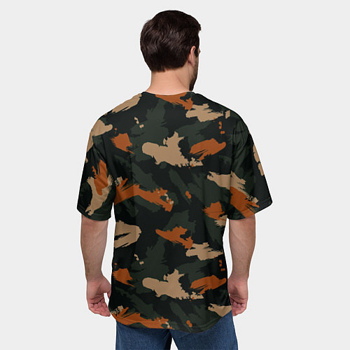 Мужская футболка оверсайз С 23 февраля граната / 3D-принт – фото 4