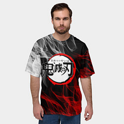 Футболка оверсайз мужская KIMETSU NO YAIBA, цвет: 3D-принт — фото 2