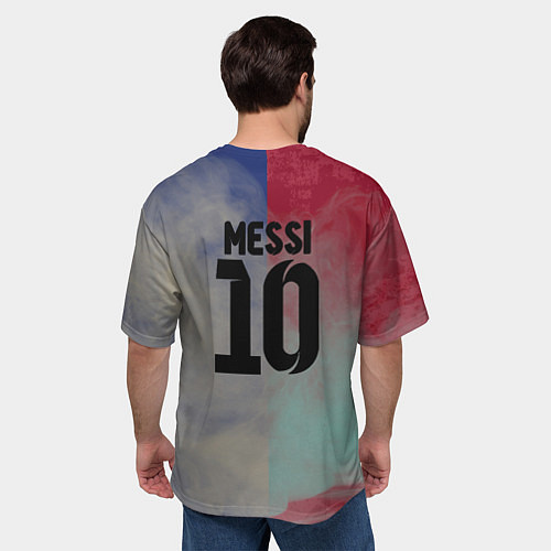 Мужская футболка оверсайз Messi / 3D-принт – фото 4