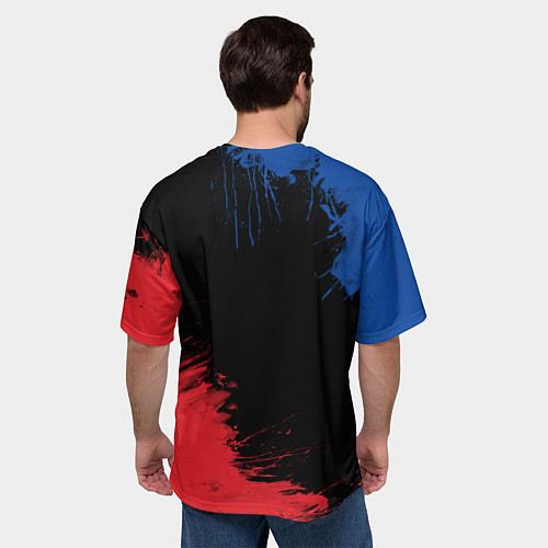 Мужская футболка оверсайз БМВ Мотоспорт / 3D-принт – фото 4
