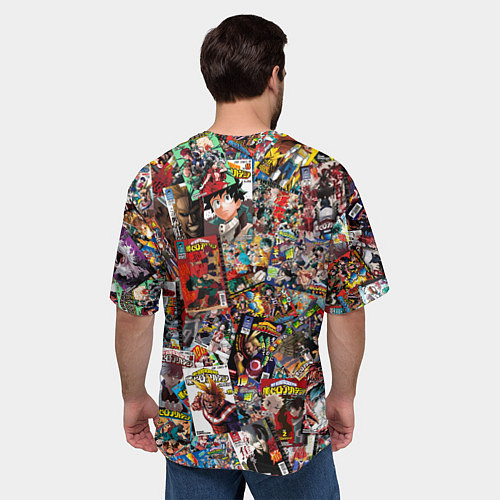 Мужская футболка оверсайз Academia stikerbombing / 3D-принт – фото 4