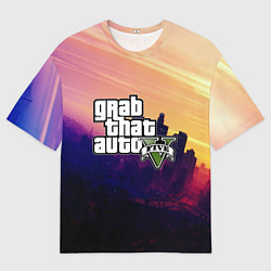 Футболка оверсайз мужская GTA 5, цвет: 3D-принт