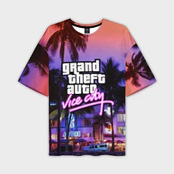 Футболка оверсайз мужская Grand Theft Auto Vice City, цвет: 3D-принт