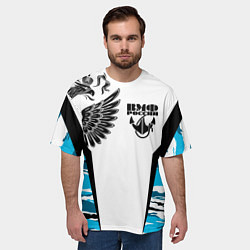 Футболка оверсайз мужская ВМФ России камуфляж, цвет: 3D-принт — фото 2