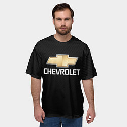 Футболка оверсайз мужская CHEVROLET, цвет: 3D-принт — фото 2