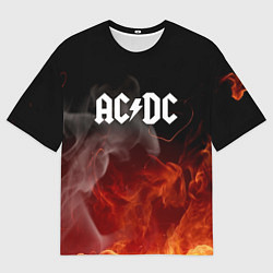 Футболка оверсайз мужская AC DC, цвет: 3D-принт