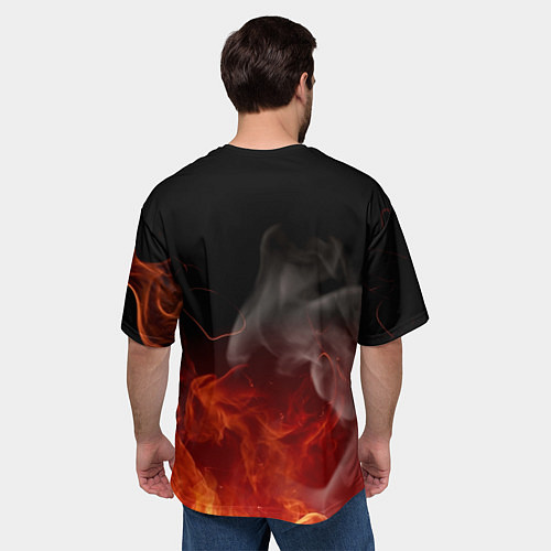 Мужская футболка оверсайз AC DC / 3D-принт – фото 4