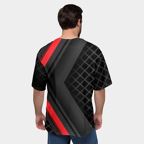 Мужская футболка оверсайз Mercedes-Benz / 3D-принт – фото 4