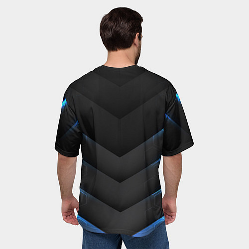 Мужская футболка оверсайз Mercedes-Benz / 3D-принт – фото 4