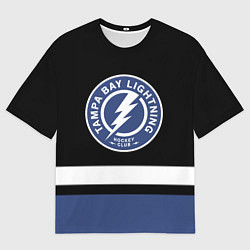 Футболка оверсайз мужская Тампа-Бэй Лайтнинг, цвет: 3D-принт