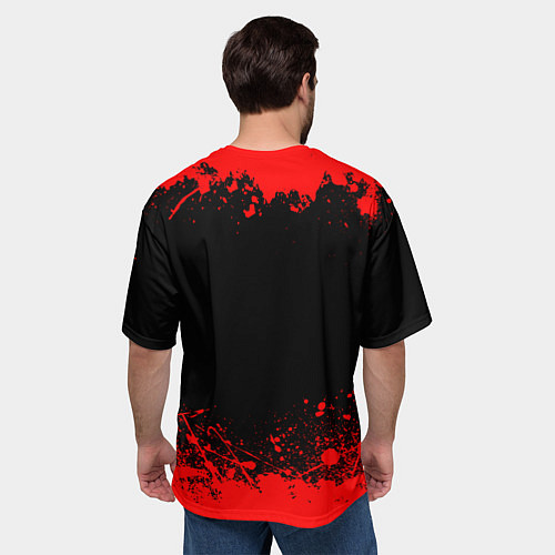 Мужская футболка оверсайз АНАРХИЯ / 3D-принт – фото 4