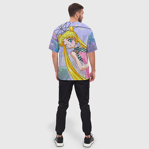 Мужская футболка оверсайз Sailor Moon / 3D-принт – фото 4