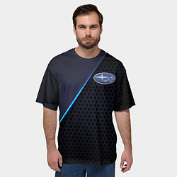 Футболка оверсайз мужская SUBARU, цвет: 3D-принт — фото 2