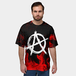 Футболка оверсайз мужская АНАРХИЯ, цвет: 3D-принт — фото 2