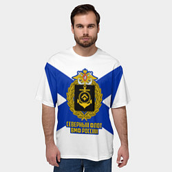 Футболка оверсайз мужская Северный флот ВМФ России, цвет: 3D-принт — фото 2