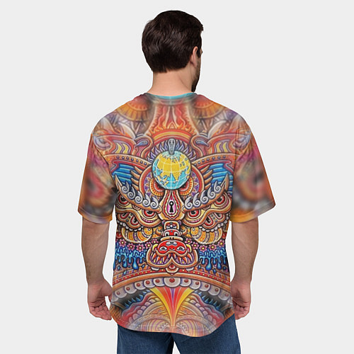 Мужская футболка оверсайз Rising dragon / 3D-принт – фото 4