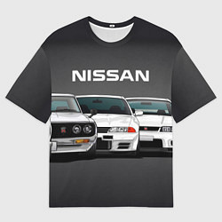 Футболка оверсайз мужская NISSAN, цвет: 3D-принт