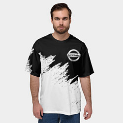 Футболка оверсайз мужская NISSAN, цвет: 3D-принт — фото 2