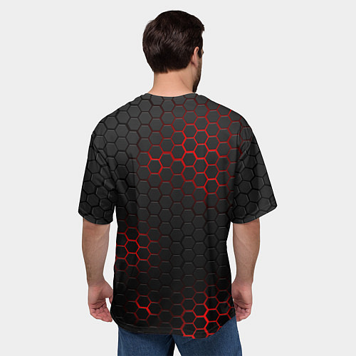 Мужская футболка оверсайз МАНЧЕСТЕР ЮНАЙТЕД / 3D-принт – фото 4