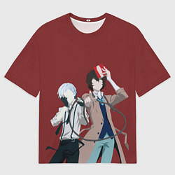 Футболка оверсайз мужская Atsushi Nakajima & Osamu Dazai, цвет: 3D-принт