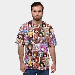 Футболка оверсайз мужская Аниме девушки, цвет: 3D-принт — фото 2