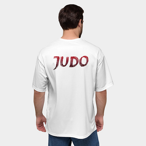 Мужская футболка оверсайз Борьба Дзюдо / 3D-принт – фото 4