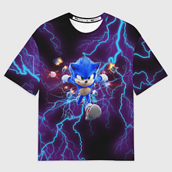 Футболка оверсайз мужская SONIC, цвет: 3D-принт
