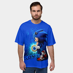 Футболка оверсайз мужская SONIC, цвет: 3D-принт — фото 2