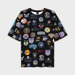 Мужская футболка оверсайз NBA Pattern