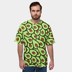 Футболка оверсайз мужская АВОКАДО, цвет: 3D-принт — фото 2