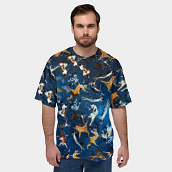 Футболка оверсайз мужская Космические коты, цвет: 3D-принт — фото 2