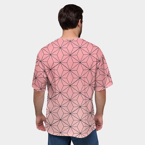 Мужская футболка оверсайз NEZUKO KAMADO / 3D-принт – фото 4