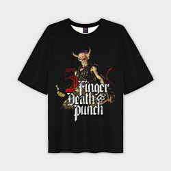 Футболка оверсайз мужская Five Finger Death Punch, цвет: 3D-принт