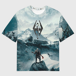 Футболка оверсайз мужская Skyrim Warrior, цвет: 3D-принт