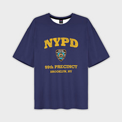 Футболка оверсайз мужская Бруклин 9-9 департамент NYPD, цвет: 3D-принт