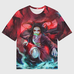 Футболка оверсайз мужская KIMETSU NO YAIBA, цвет: 3D-принт