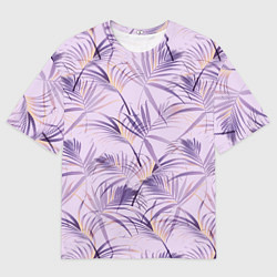 Футболка оверсайз мужская Листья, цвет: 3D-принт