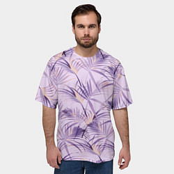 Футболка оверсайз мужская Листья, цвет: 3D-принт — фото 2