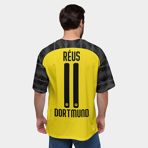 Мужская футболка оверсайз Reus home UEFA 19-20 / 3D-принт – фото 4