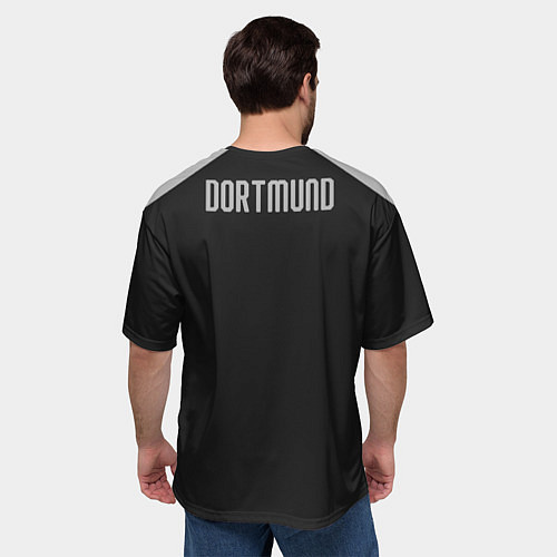 Мужская футболка оверсайз Borussia away 19-20 / 3D-принт – фото 4