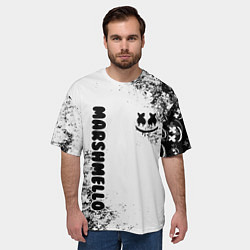 Футболка оверсайз мужская Marshmello, цвет: 3D-принт — фото 2