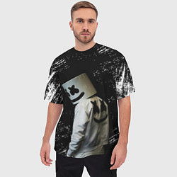 Футболка оверсайз мужская Marshmello, цвет: 3D-принт — фото 2