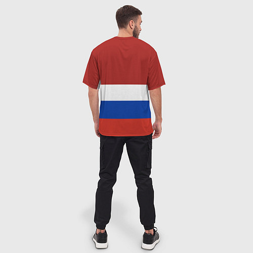 Мужская футболка оверсайз СССР - Россия / 3D-принт – фото 4