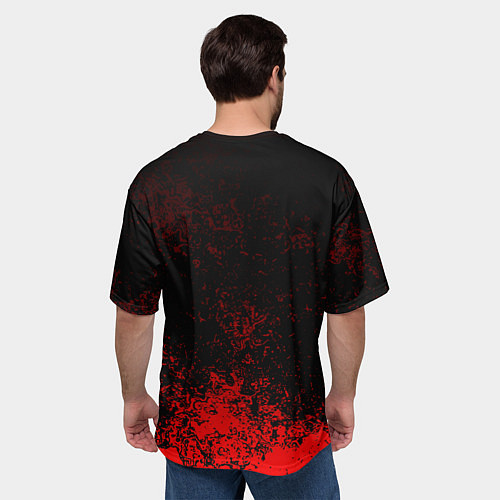 Мужская футболка оверсайз АНАРХИЯ / 3D-принт – фото 4