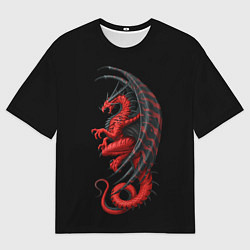 Футболка оверсайз мужская Red Dragon, цвет: 3D-принт